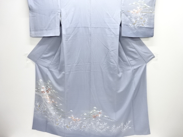 JAPANESE KIMONO / HOMONGI / SILK / BRIDGE & FLORAL PLANTS